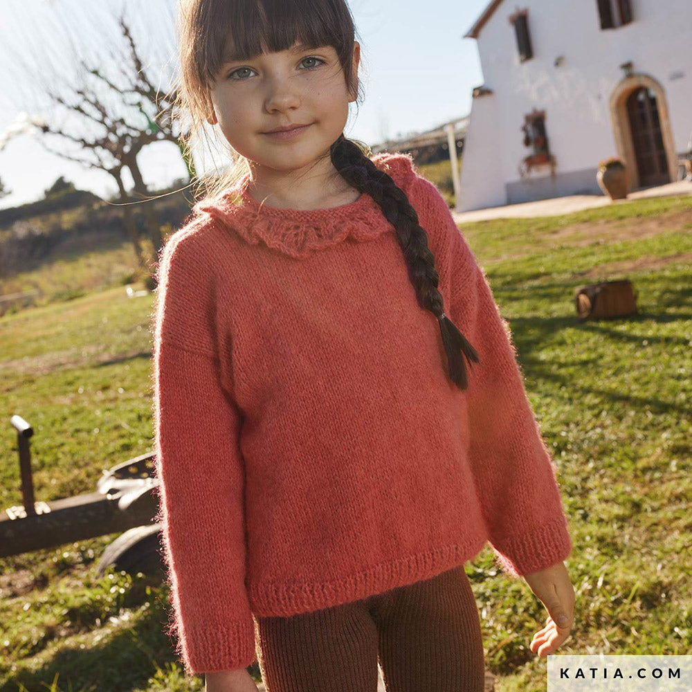 Patroon breien haken kinderen trui herfst winter katia — gemaakt met Katia Soft Gratté (3)