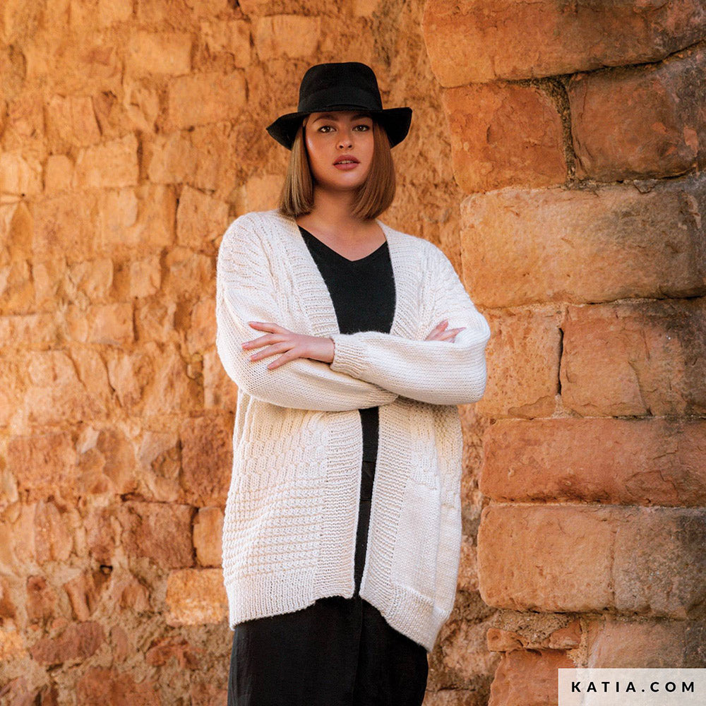 Patroon breien haken dames jas herfst winter katia — gemaakt met Katia Super Merino (5)