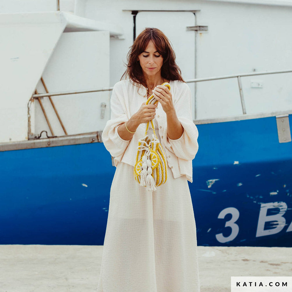 Patroon breien haken dames tas lente zomer katia — gemaakt met Katia The Vegan Bag