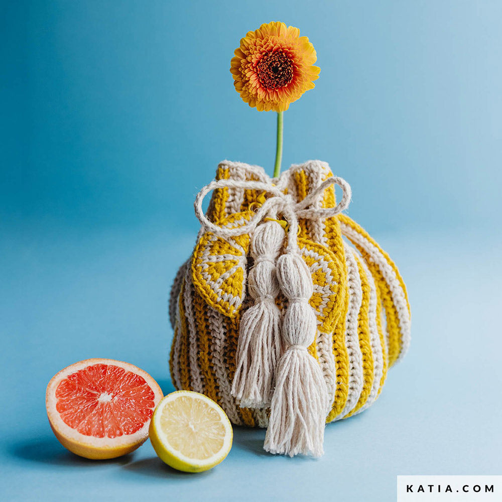 Patroon breien haken dames tas lente zomer katia — gemaakt met Katia The Vegan Bag (2)