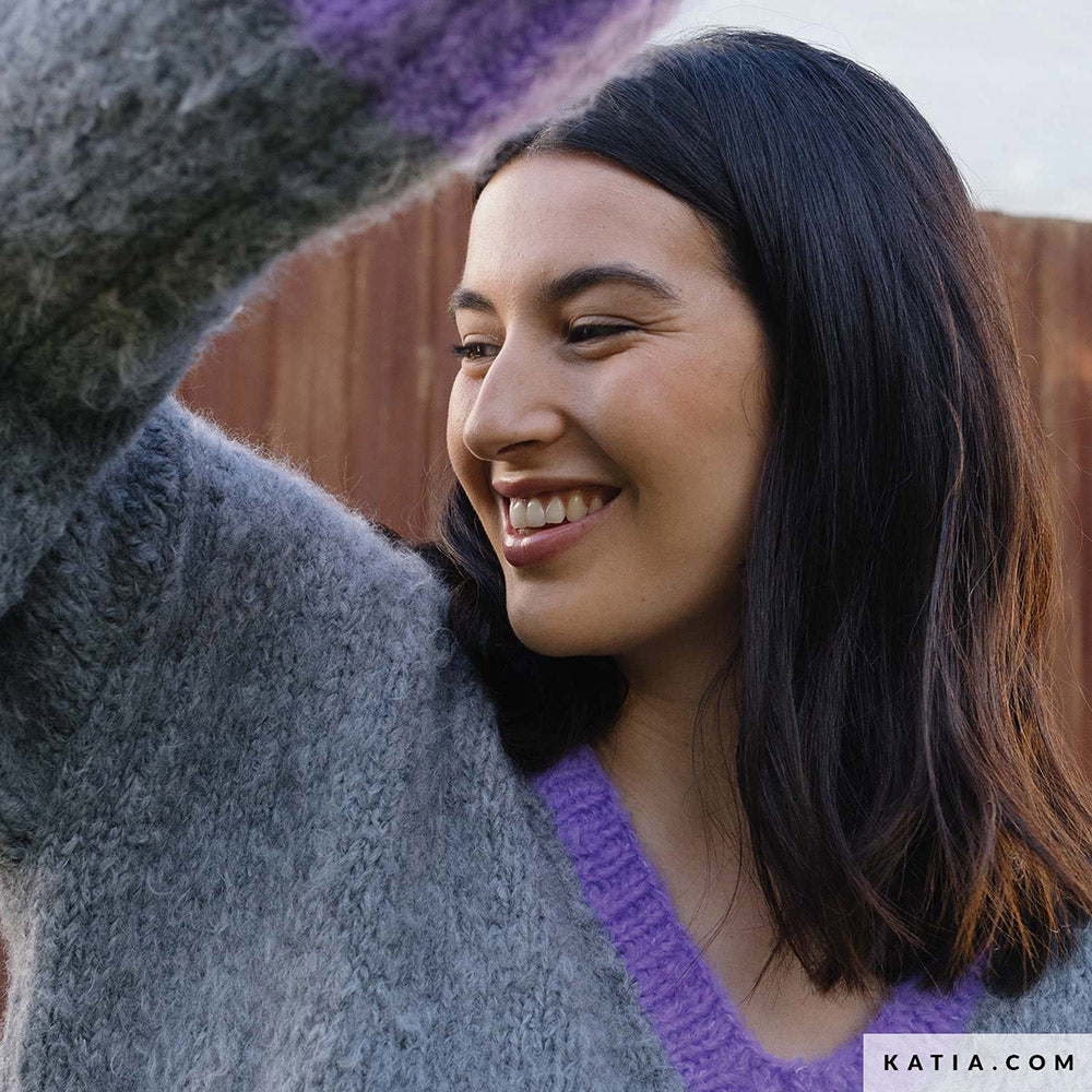 Patroon breien haken dames trui herfst winter katia — gemaakt met Katia WOW - Fluffy (7)