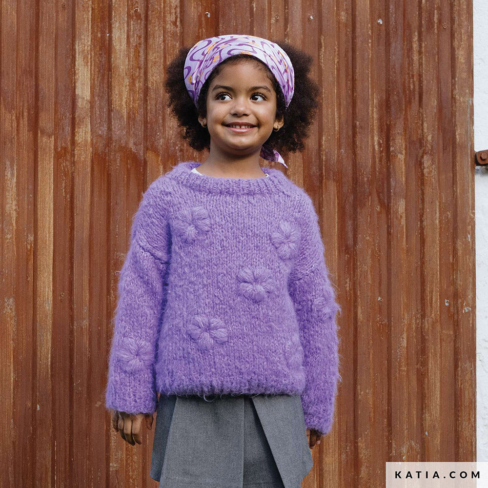 Patroon breien haken kinderen trui herfst winter katia — gemaakt met Katia WOW - Fluffy (8)