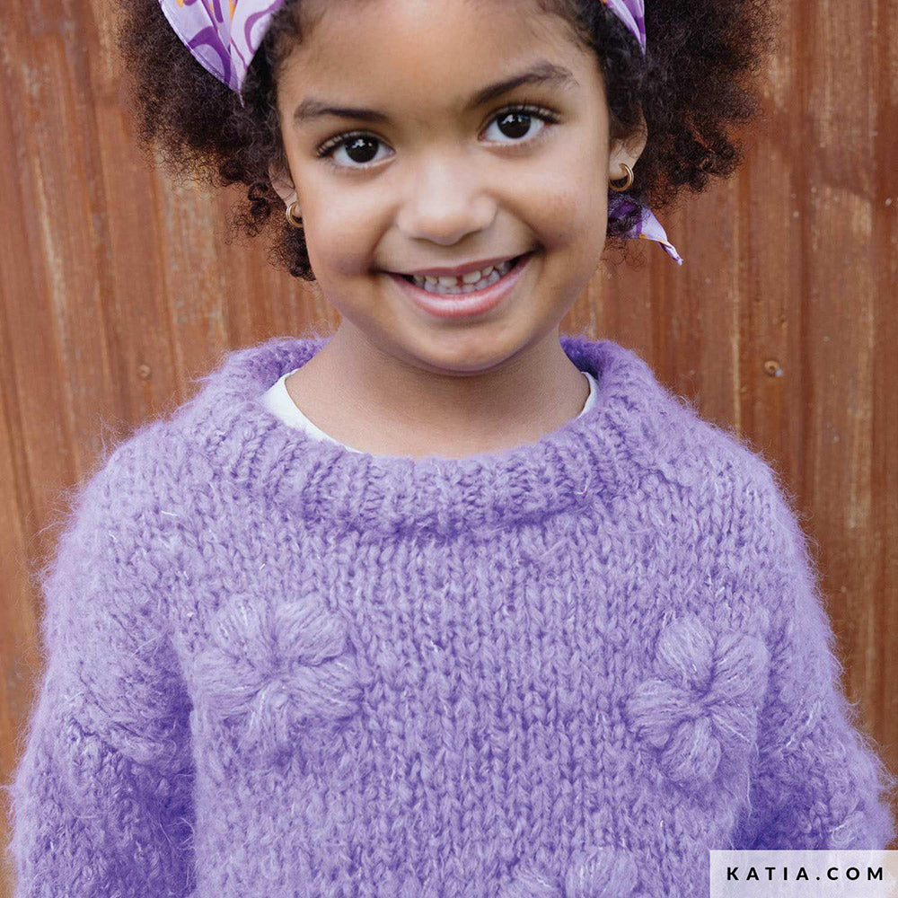 Patroon breien haken kinderen trui herfst winter katia — gemaakt met Katia WOW - Fluffy (6)
