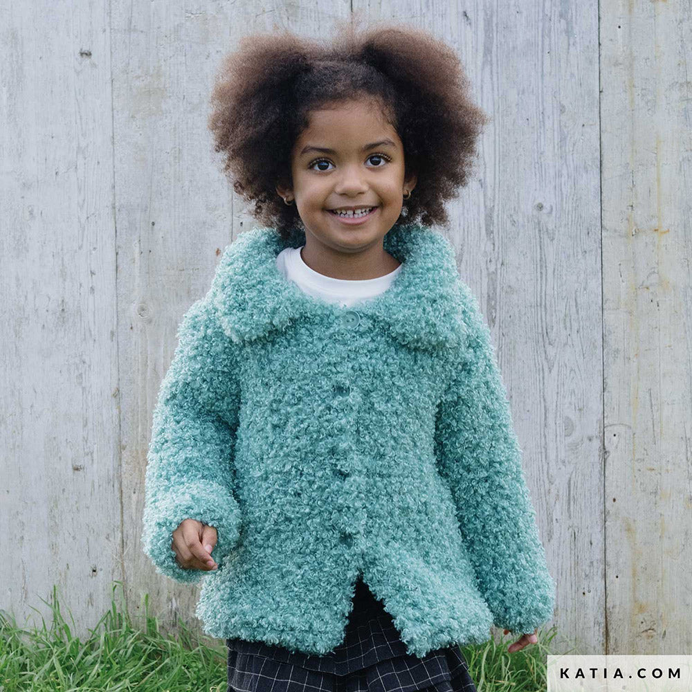 Patroon breien haken kinderen jas herfst winter katia — gemaakt met Katia WOW - Loopy (6)