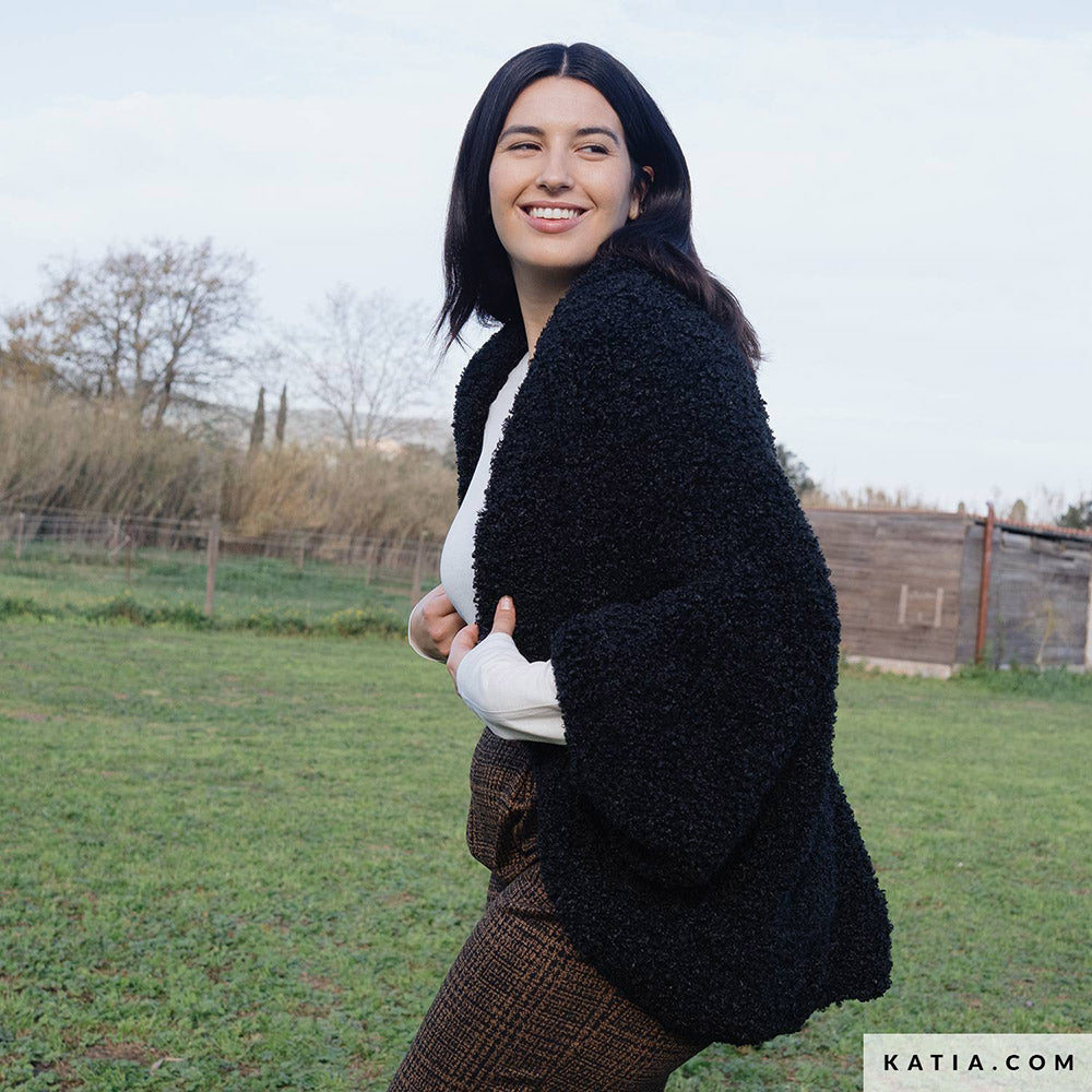 Patroon breien haken dames jas herfst winter katia — gemaakt met Katia WOW - Loopy (9)