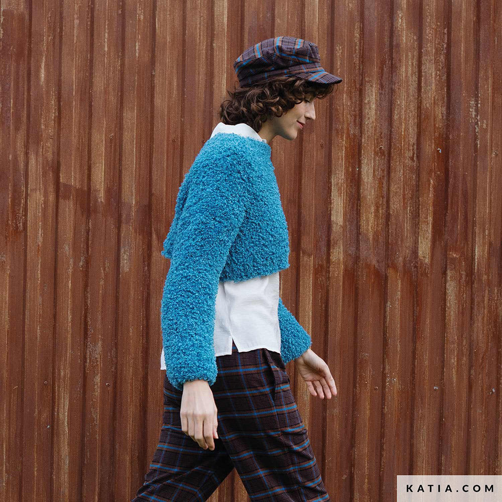 Patroon breien haken dames trui herfst winter katia — gemaakt met Katia WOW - Loopy (5)