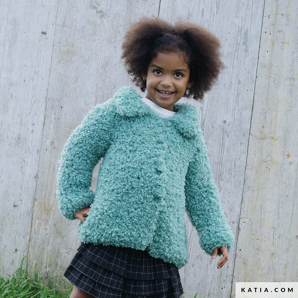 Patroon breien haken kinderen jas herfst winter katia — gemaakt met Katia WOW - Loopy (4)