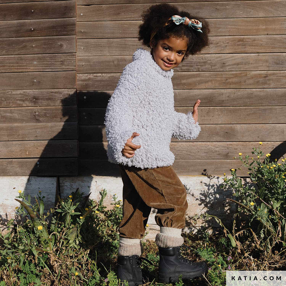 Patroon breien haken kinderen trui herfst winter katia — gemaakt met Katia WOW - Loopy (2)