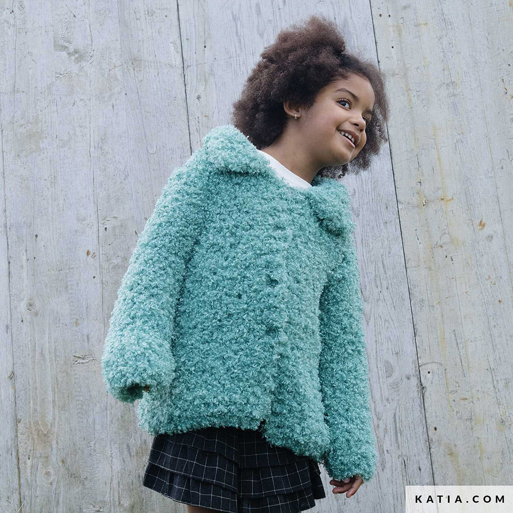 Patroon breien haken kinderen jas herfst winter katia — gemaakt met Katia WOW - Loopy (2)