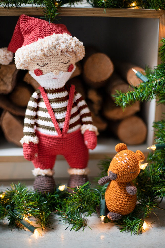 Kerstman met rendiertje Haakpakket (2)