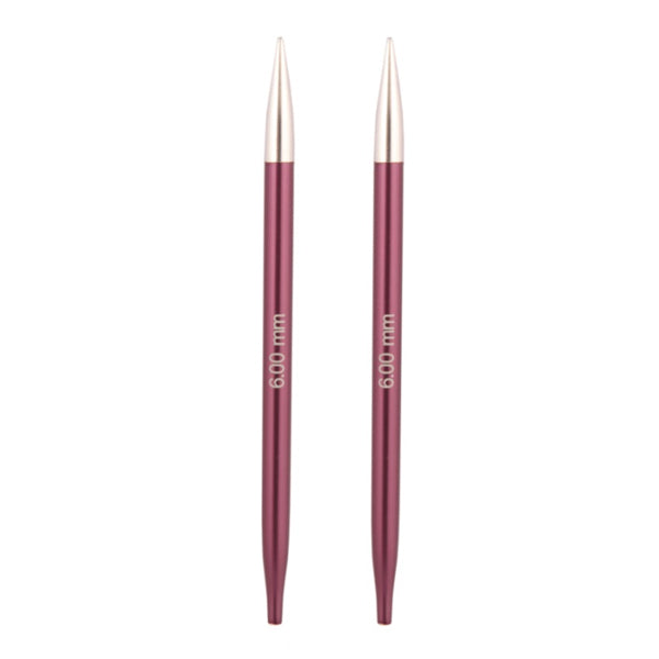 KnitPro Zing Verwisselbare Rondbreinaalden 6,0 mm - aluminium naaldpunten