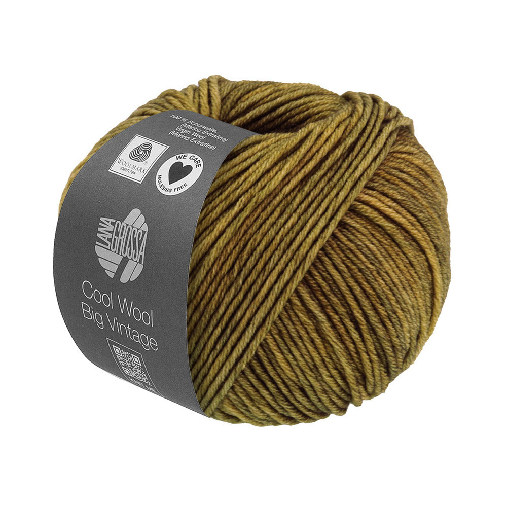 Lana Grossa Cool Wool Vintage Big 7181 Donker Olijfgroen
