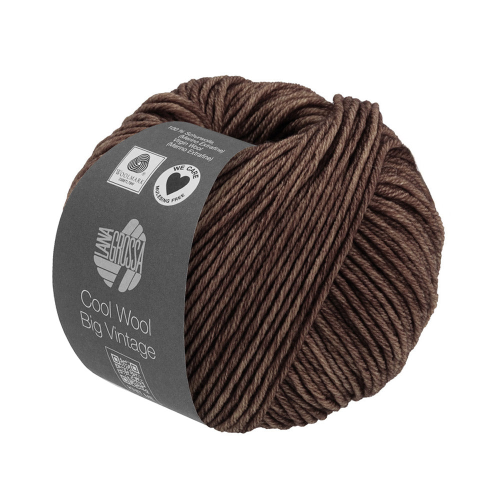 Lana Grossa Cool Wool Vintage Big 7184 Donkerbruin