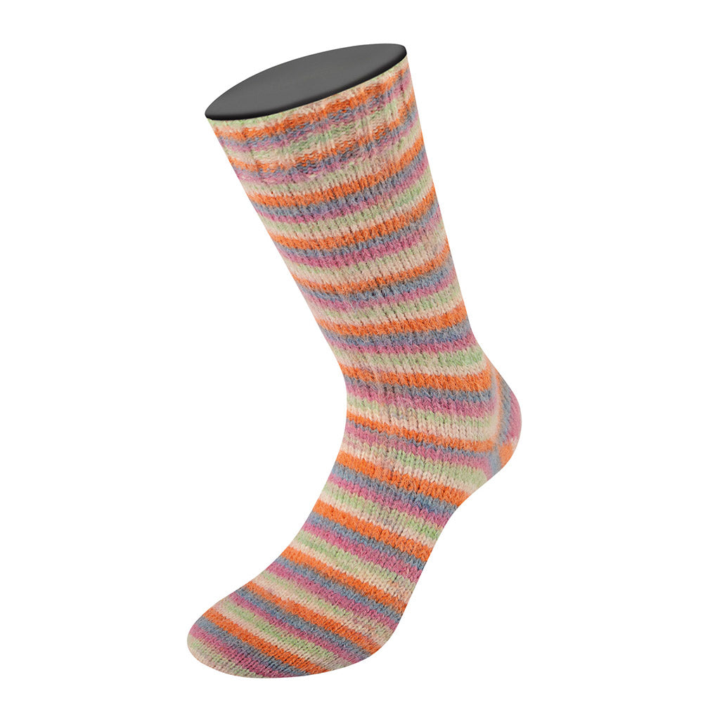 Meilenweit cosy socks multi stripes lana grossa — gemaakt met Lana Grossa Cosy Socks Multi Stripes (2)