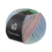 Lana Grossa Cotonella 016 Opaalgroen/Mint/Hemelsblauw/Zachtlila/Roze/Donker-/Gras-/Geelgroen/