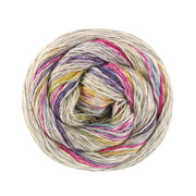 Lana Grossa Gomitolo California 3042 Lichtgrijs/blauwviolet/turkoois/fuchsia/saffraangeel/pistache