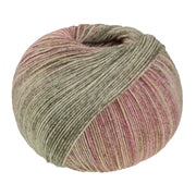 Lana Grossa Meilenweit 100 Merino Extrafine Shades 7232 Pastel-/Grijsgroen/Lichtbeige/Beige/Roze