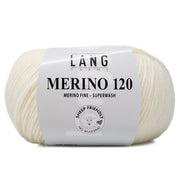 Lang Yarns Merino 120 0002 Gebroken Wit