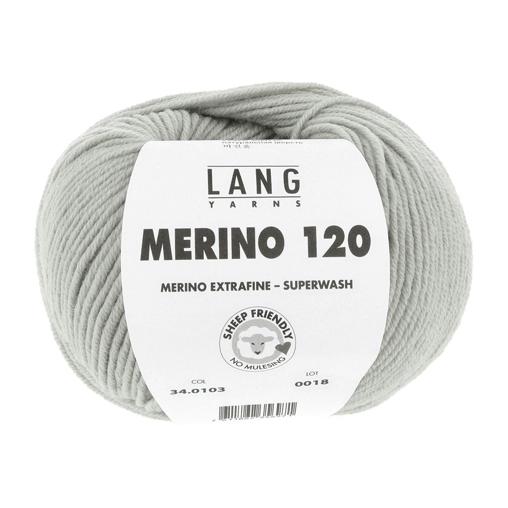 Lang Yarns Merino 120 0103 Lichtgrijs