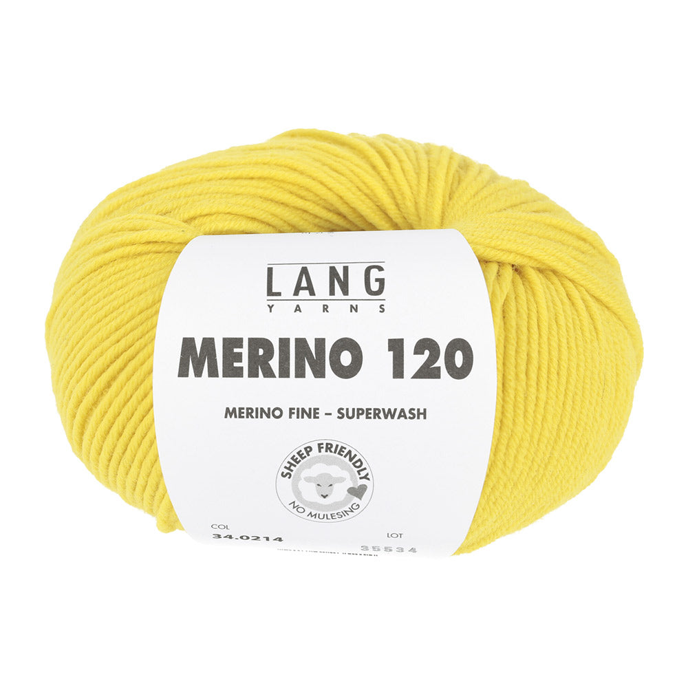 Lang Yarns Merino 120 0214 Geel