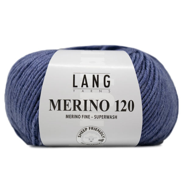 Lang Yarns Merino 120 0334 Jeans Medium Gemêleerd