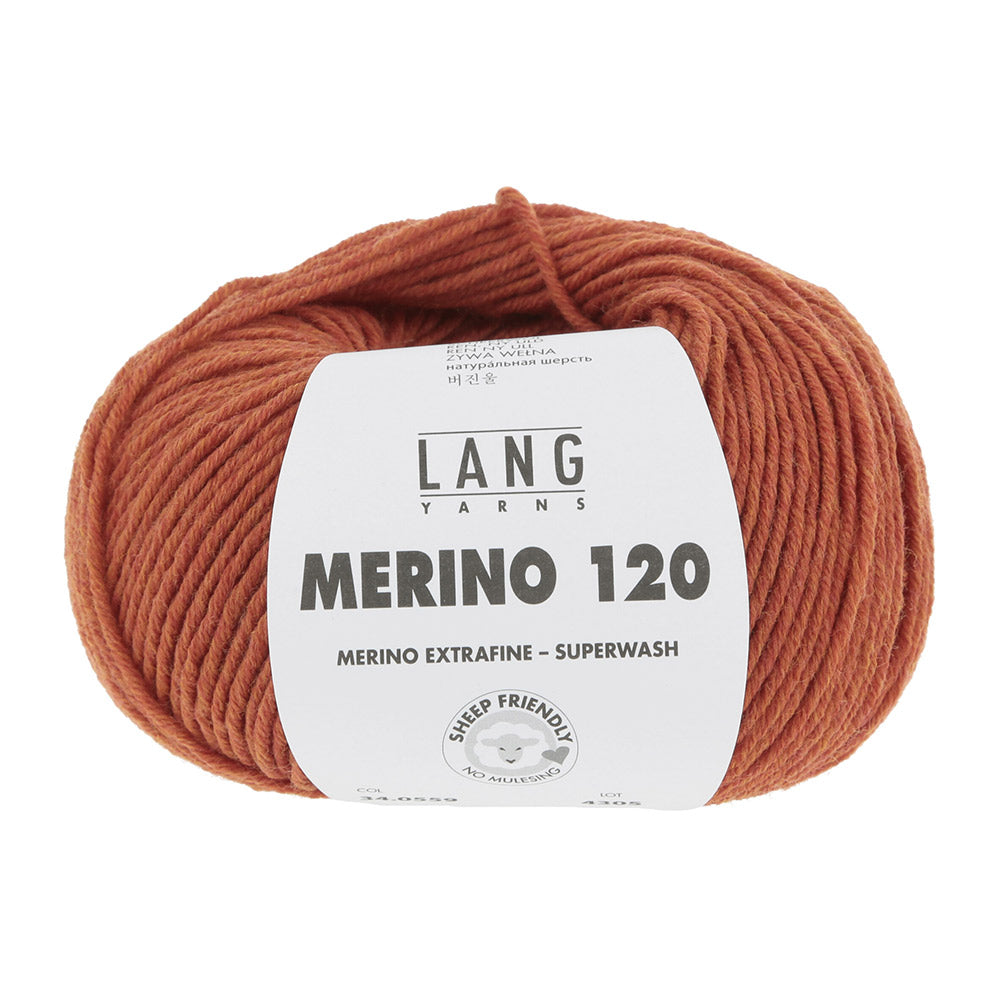 Lang Yarns Merino 120 0559 Oranje Melange