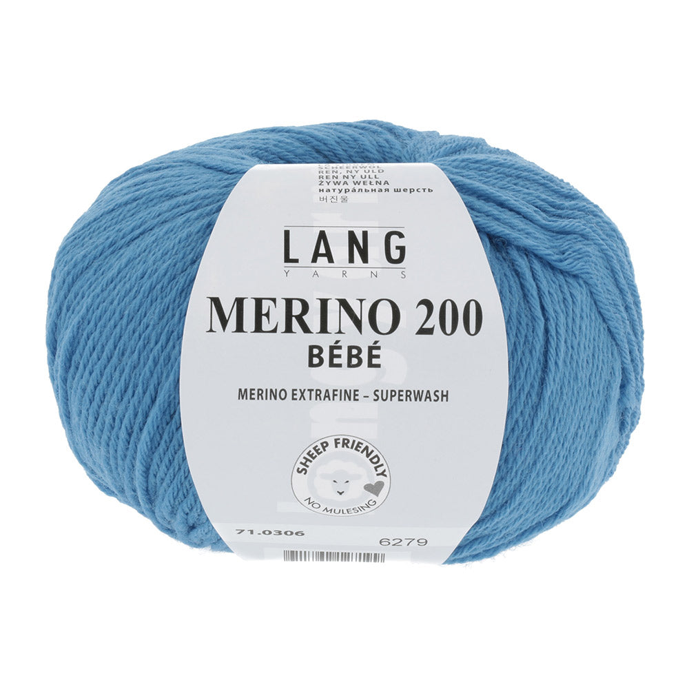 Lang Yarns Merino 200 Bebe 0306 Blauw