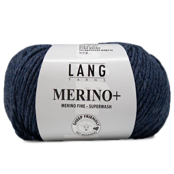 Lang Yarns Merino+ 0234 Jeans Donker Gemêleerd