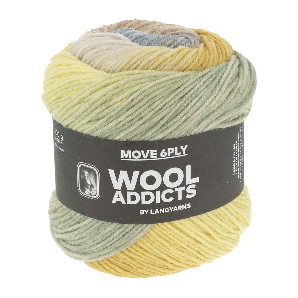 Lang Yarns Move 6-Fach 0005 Geel/Camel/Lichtblauw