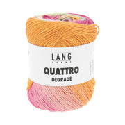 Lang Yarns Quattro Dégradé 0018 Oranje/Bes/Geel