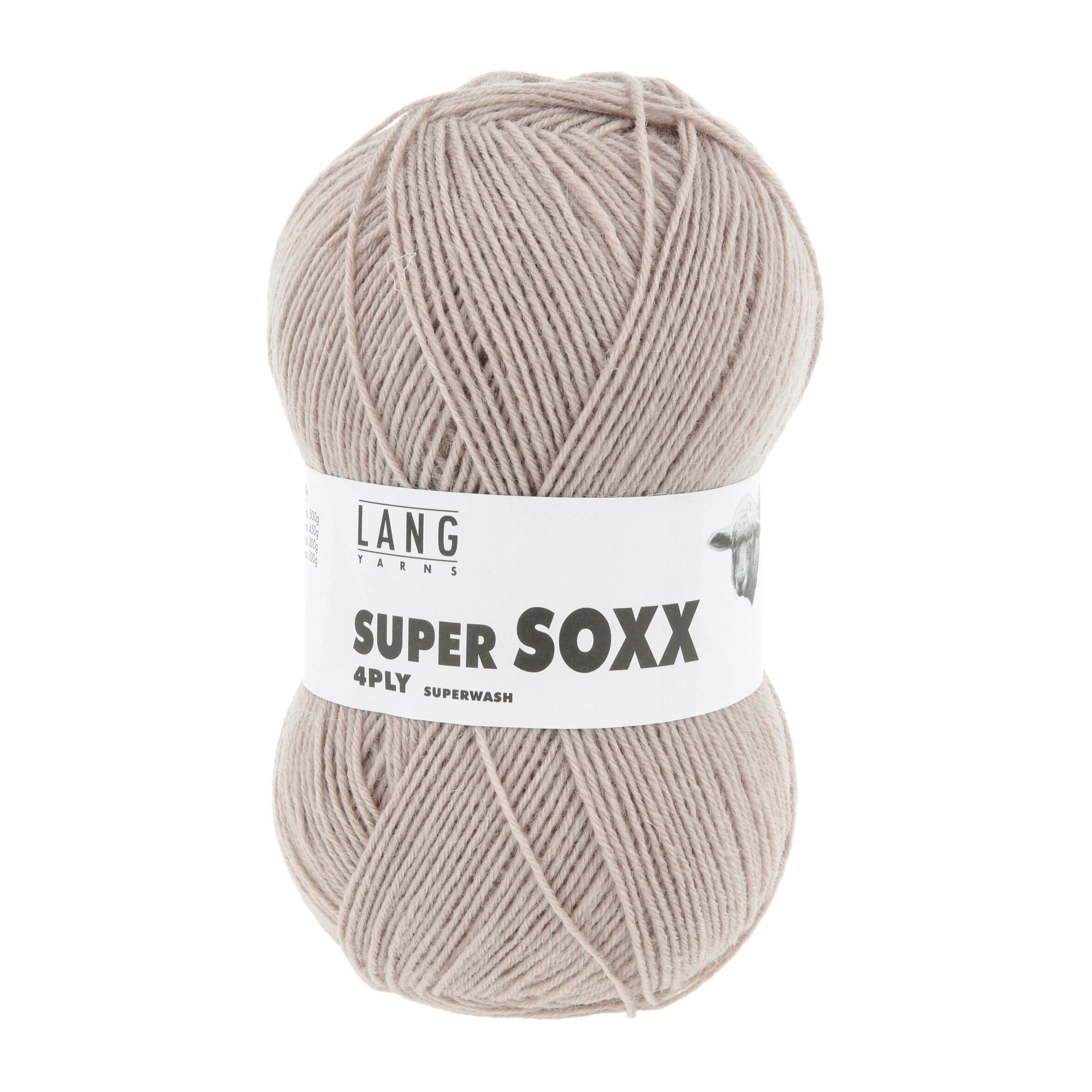 Lang Yarns Super Soxx 4-Fach 0026 Zand (4-draads)