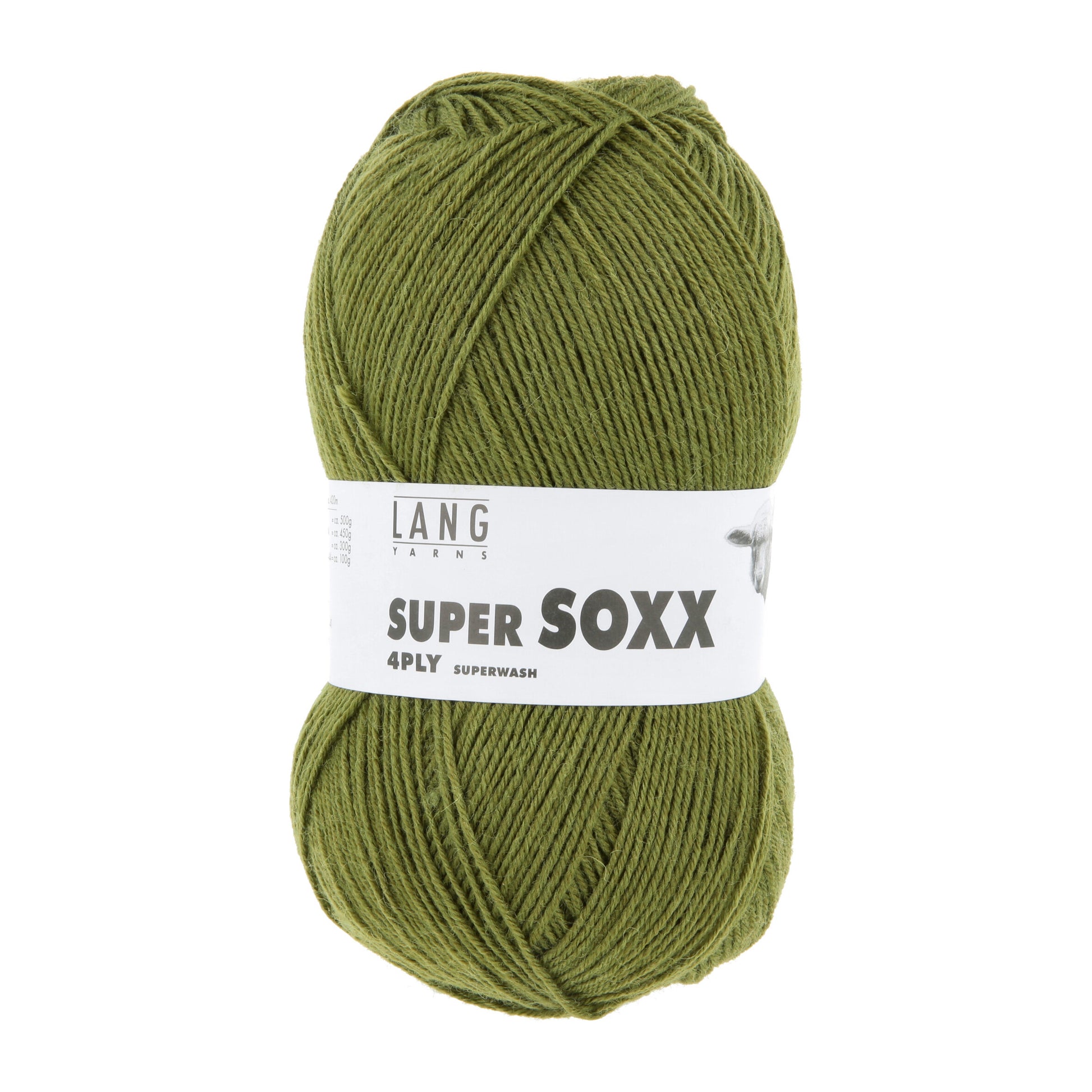 Lang Yarns Super Soxx 4-Fach 0198 Donkerolijf (4-draads)