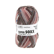 Lang Yarns Super Soxx Color 4-Fach 0545 Zalm/Bruin 1149 Black Forest