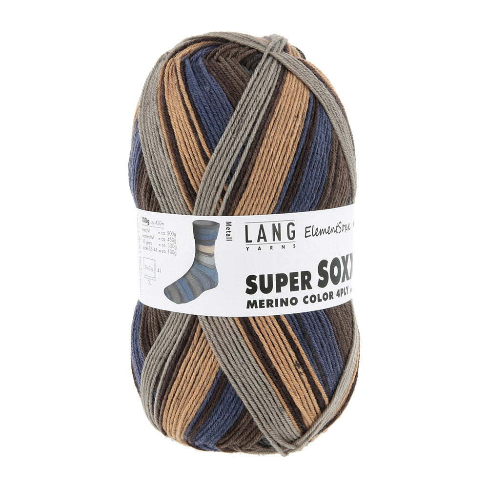 Langyarnssupersoxxmerinocolor ply print — gemaakt met Lang Yarns Super Soxx Merino Color 4-Draads