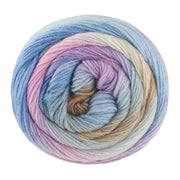 Lana Grossa Meilenweit 100 Color Mix Sparks 7622 Minzgrün/Graubeige/Taupe/Flieder/Blautürkis