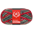Lana Grossa Meilenweit 100 Merino Christmas 6808 Weiß/Dunkelgrün/Dunkelbraun/Orange/Dunkelrot/Hellgrün