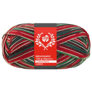 Lana Grossa Meilenweit 100 Merino Christmas Lurex 6811 Wit/Donkergroen/Donkerbruin/Oranje/Donkerrood/Lichtgroen - bol sokkengaren