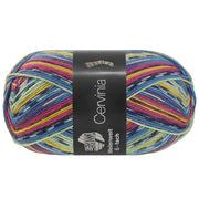 Lana Grossa Meilenweit 6-Fach 150 Cervinia 9754 Donkerfuchsia/Donkerblauw/Wit/Blauw/Licht-/Eigeel - bol garen