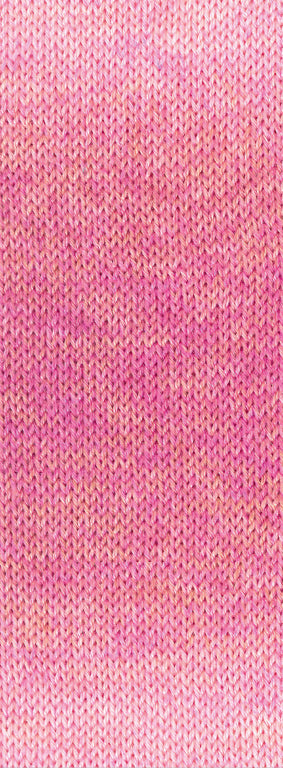 Lana Grossa Meilenweit 6-Fach 150 Duo 9722 Roze/Roze - gebreid kleurvoorbeeld