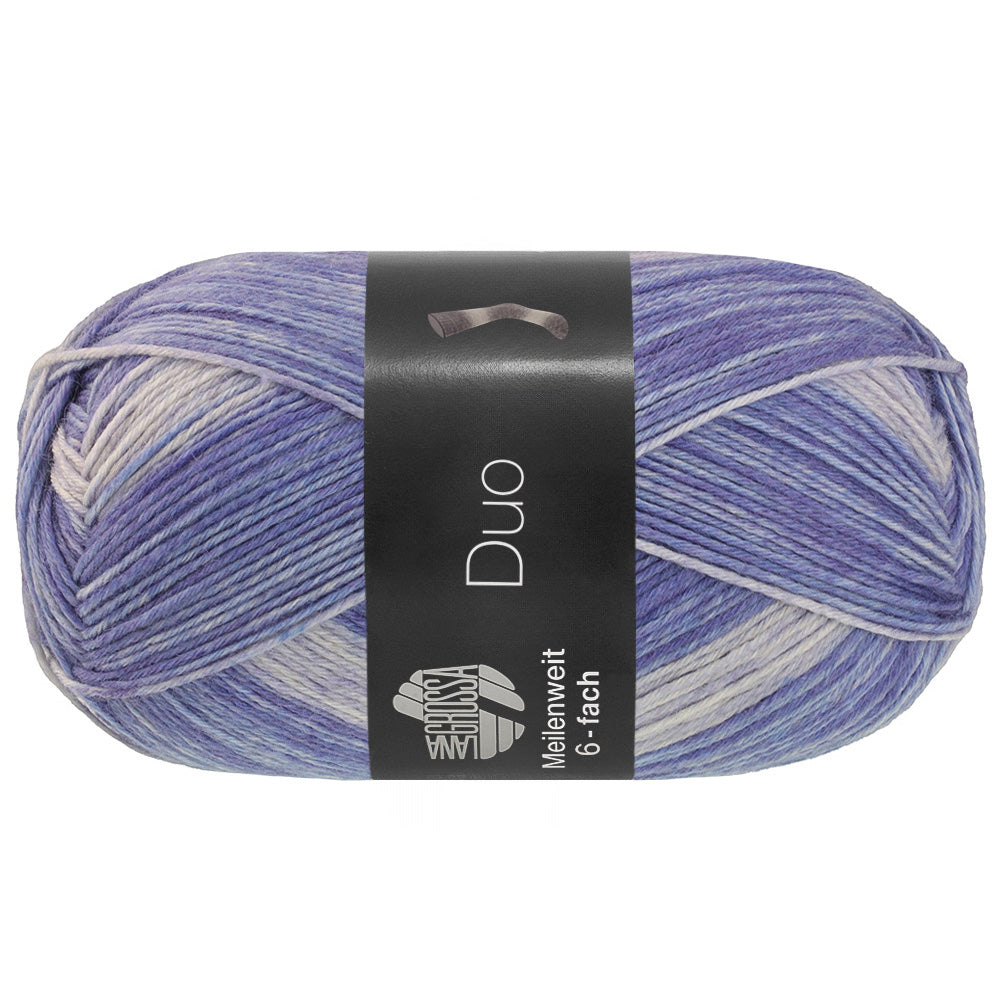 Lana Grossa Meilenweit 6-Fach 150 Duo 9724 Blauw/Lichtblauw - bol garen