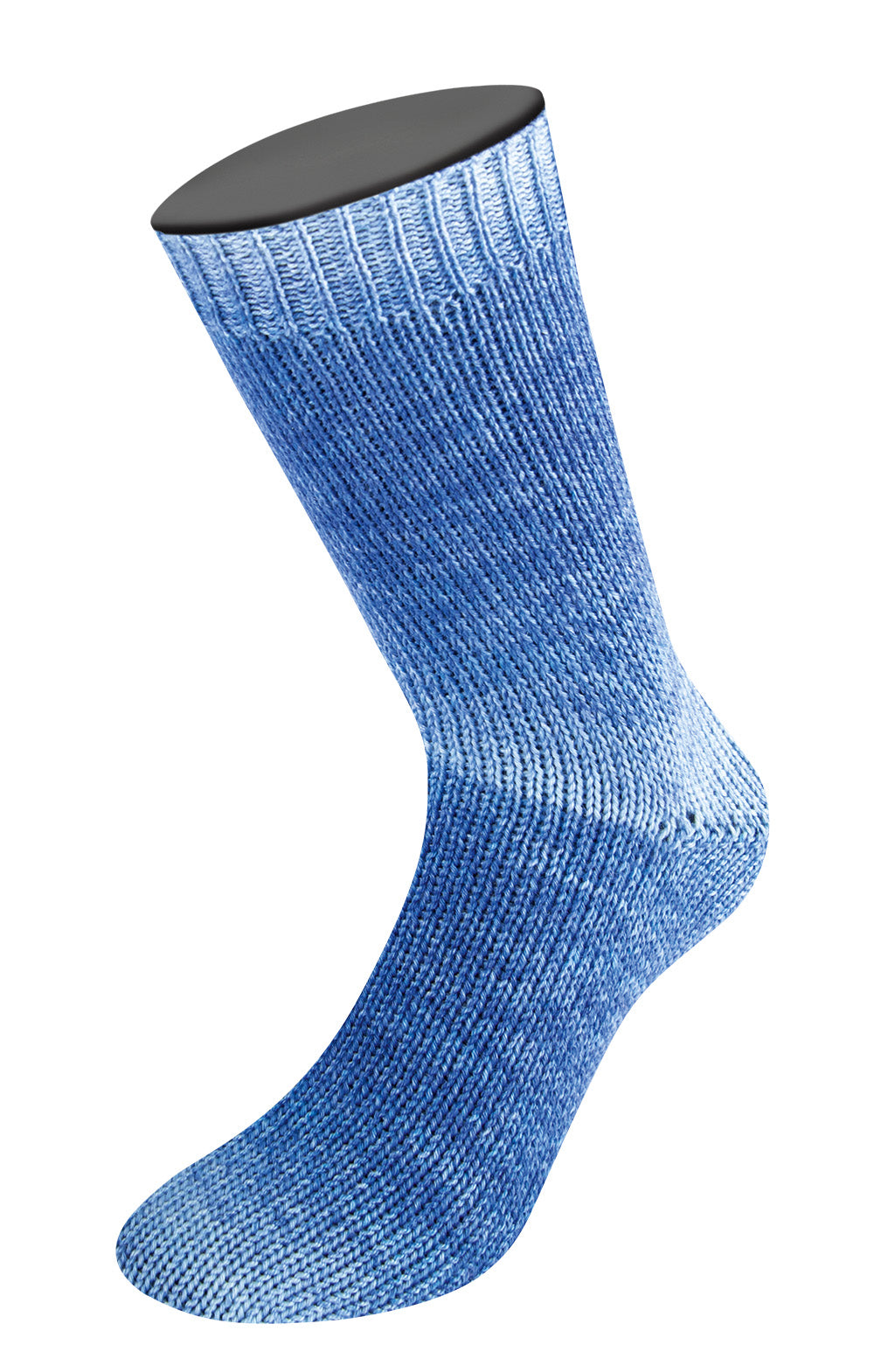 Lana Grossa Meilenweit 6-Fach 150 Duo 9724 Blauw/Lichtblauw - gebreide sok