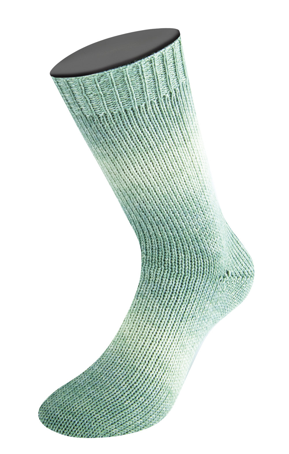 Lana Grossa Meilenweit 6-Fach 150 Duo 9725 Groen-/Lichtgrijs - gebreide sok