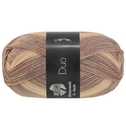 Lana Grossa Meilenweit 6-Fach 150 Duo 9726 Grijslila/Lichtbeige - bol garen