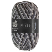 Lana Grossa Meilenweit 6-Fach 150 Freddo 9738 Antraciet/Donkergrijs/Wit/Lichtgrijs/Blauwgrijs - bol garen