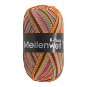Lana Grossa Meilenweit 6-Fach 150 Granita 9698 Mokka/Oranje/Turquoise/Roest/Beige/Mosterd - bol garen