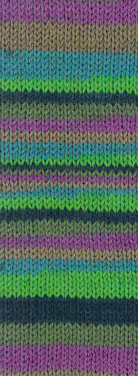 Lana Grossa Meilenweit 6-Fach 150 Granita 9699 Jade/Petrol/Grijsgroen/Violet/Kaki/Turquoiseblauw - kleurverloop van het garen