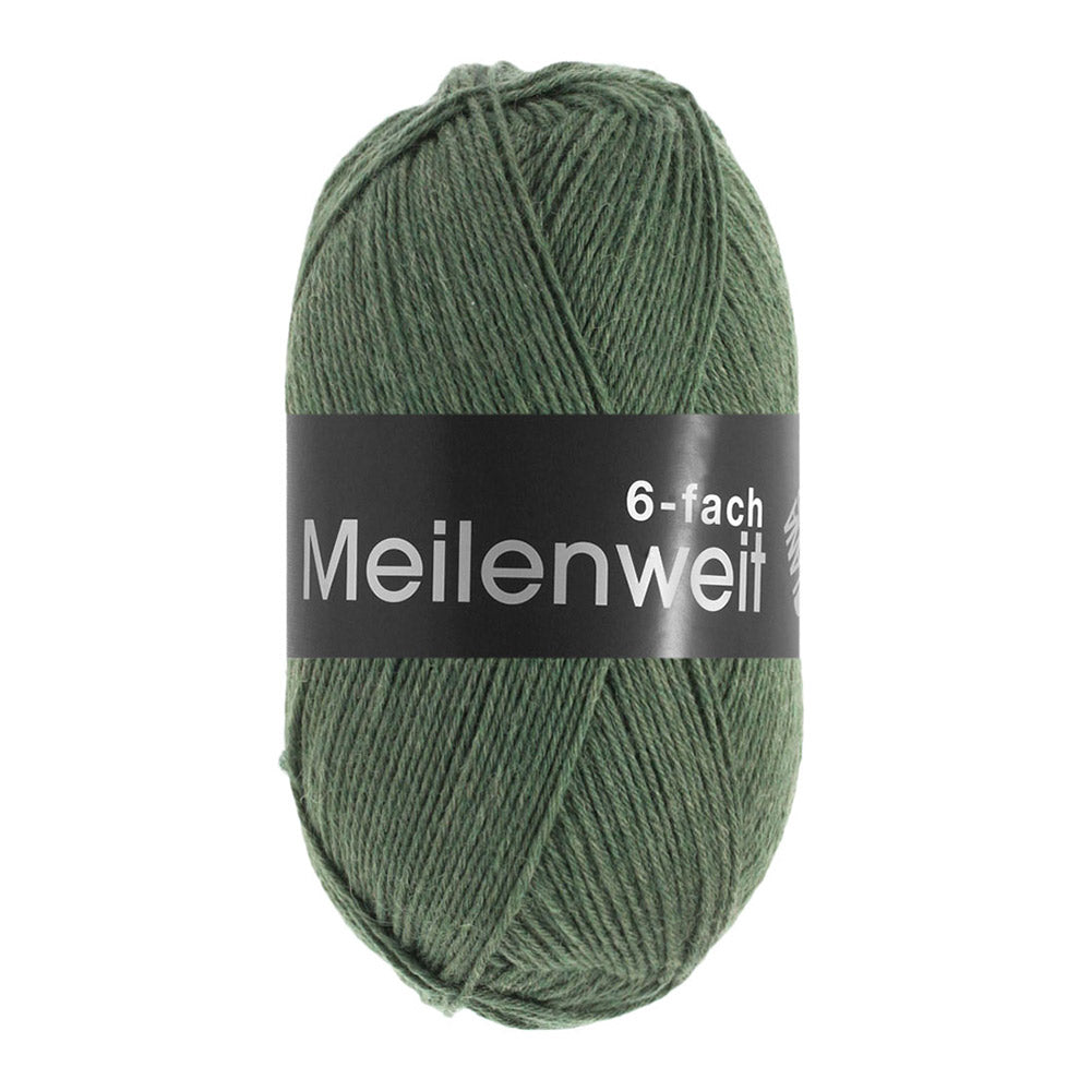 Lana Grossa Meilenweit 6-Fach 150 Unito 9221 Lodengroen - bol garen