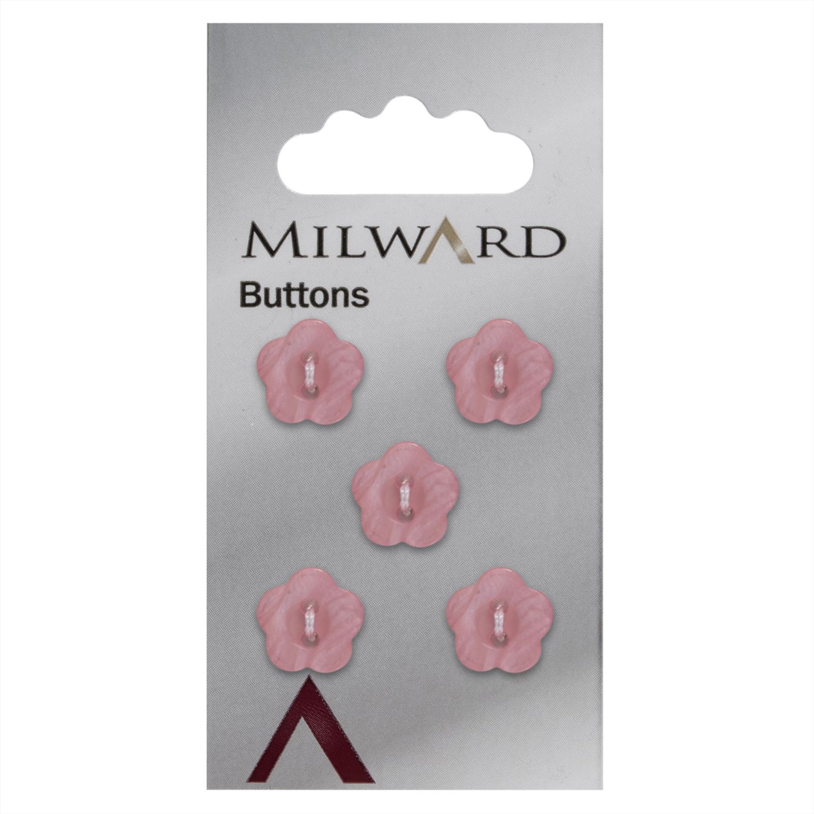 Milward Bloem Knoop Roze 12mm (5 stuks)