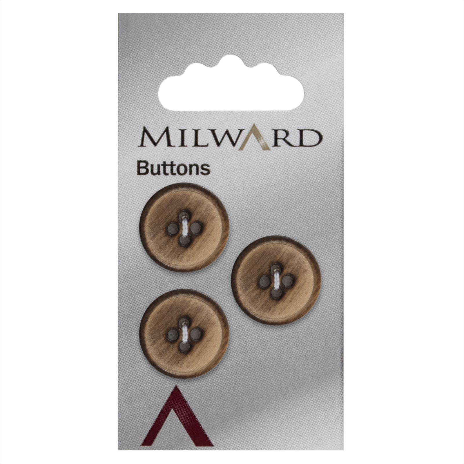Milward Houten Knoop 17mm (3 stuks)