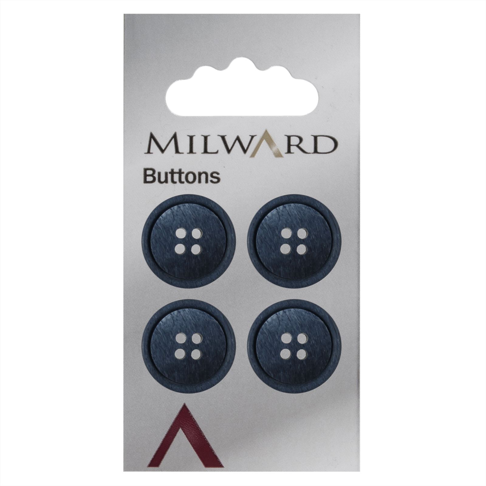 Milward Knoop Donkerblauw Glans 20mm (4 stuks)